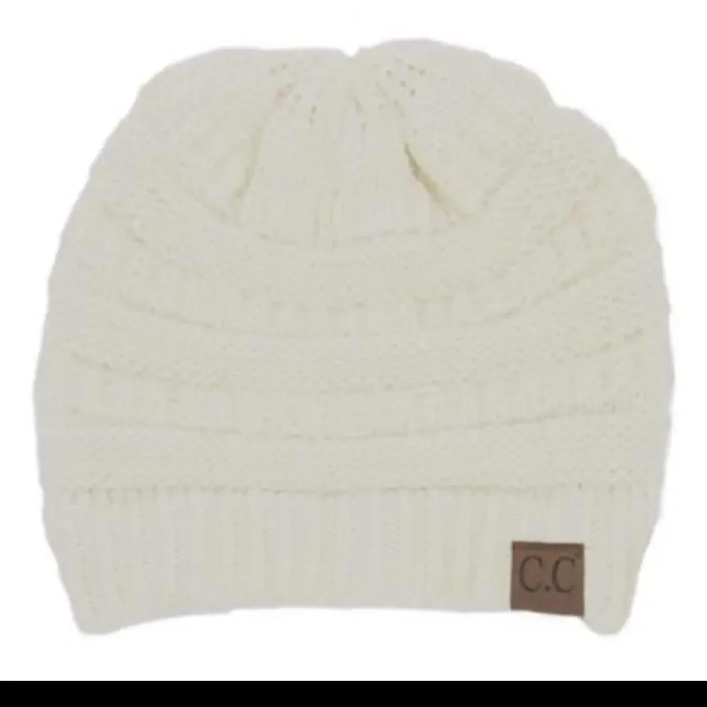 CC Exclusives Ivory Knit Beanie NWT